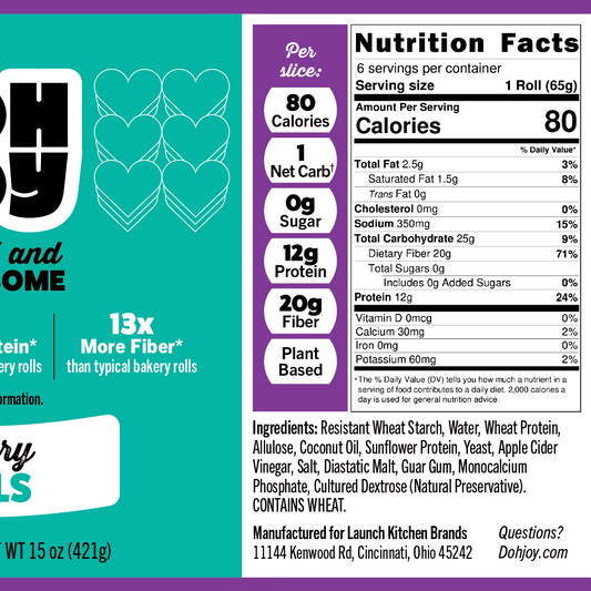 Hearty Bakery Rolls (1 Net Carb)